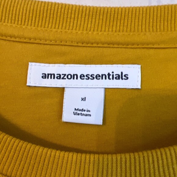 Cat Mom Yellow Pullover Sweatshirt XL By Am*zon Essentials Cotton Blend Womens C - Picture 3 of 3